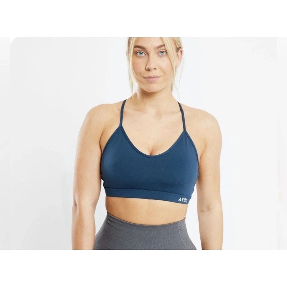 AYBL Balance V2 Seamless High Waist Compression Leggings & Bra Set‎ Blue Size S